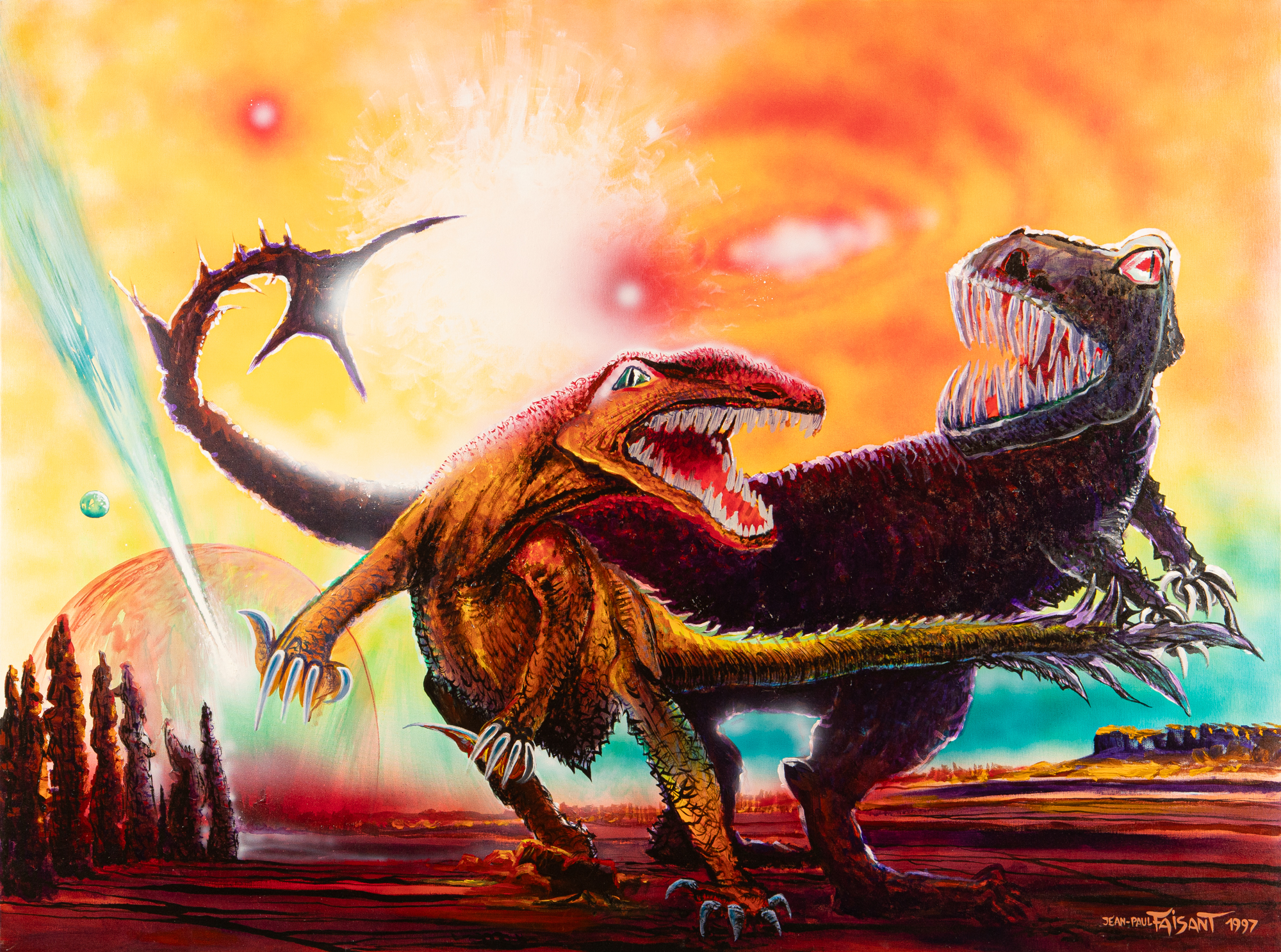 Les terrifiants et féroces dinosaures du système AlKaïd - 407e allégorie apocalyptique