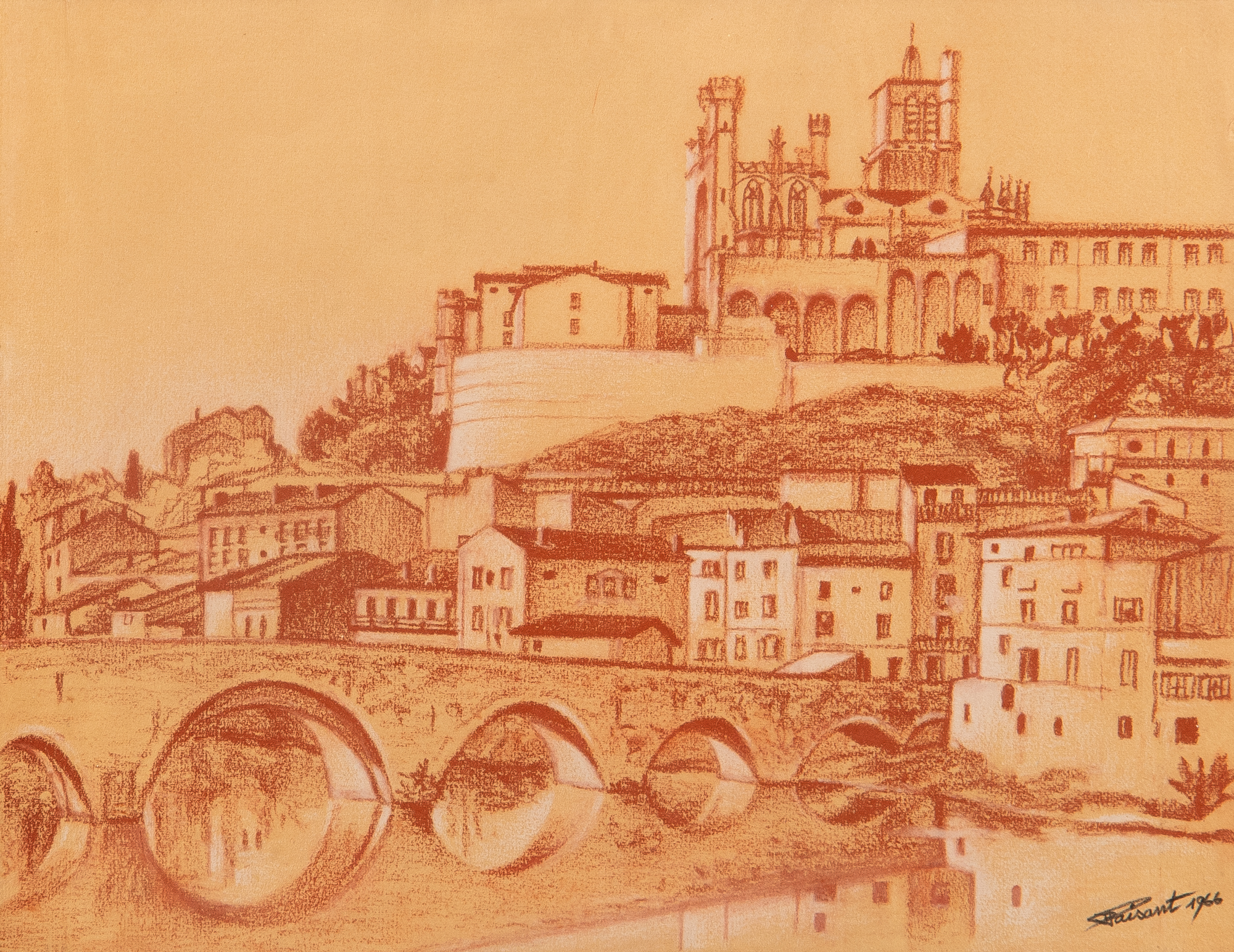 Cathédrale St-Nazaire et le Pont Vieux - Béziers - Hérault - France