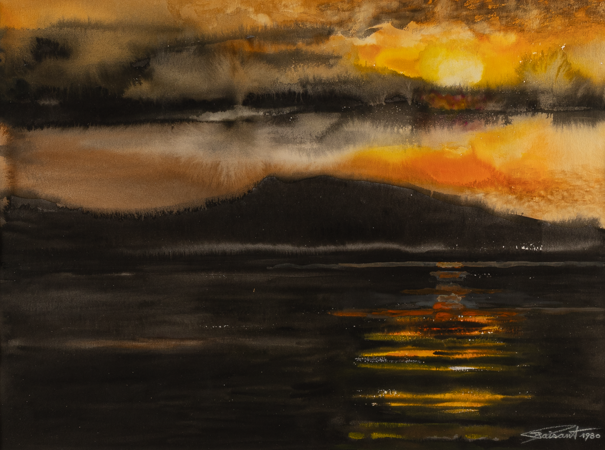 JPF-AR-025_Jean-Paul_Faisant_Soleil_couchant_a_Anchorage_Alaska_1980