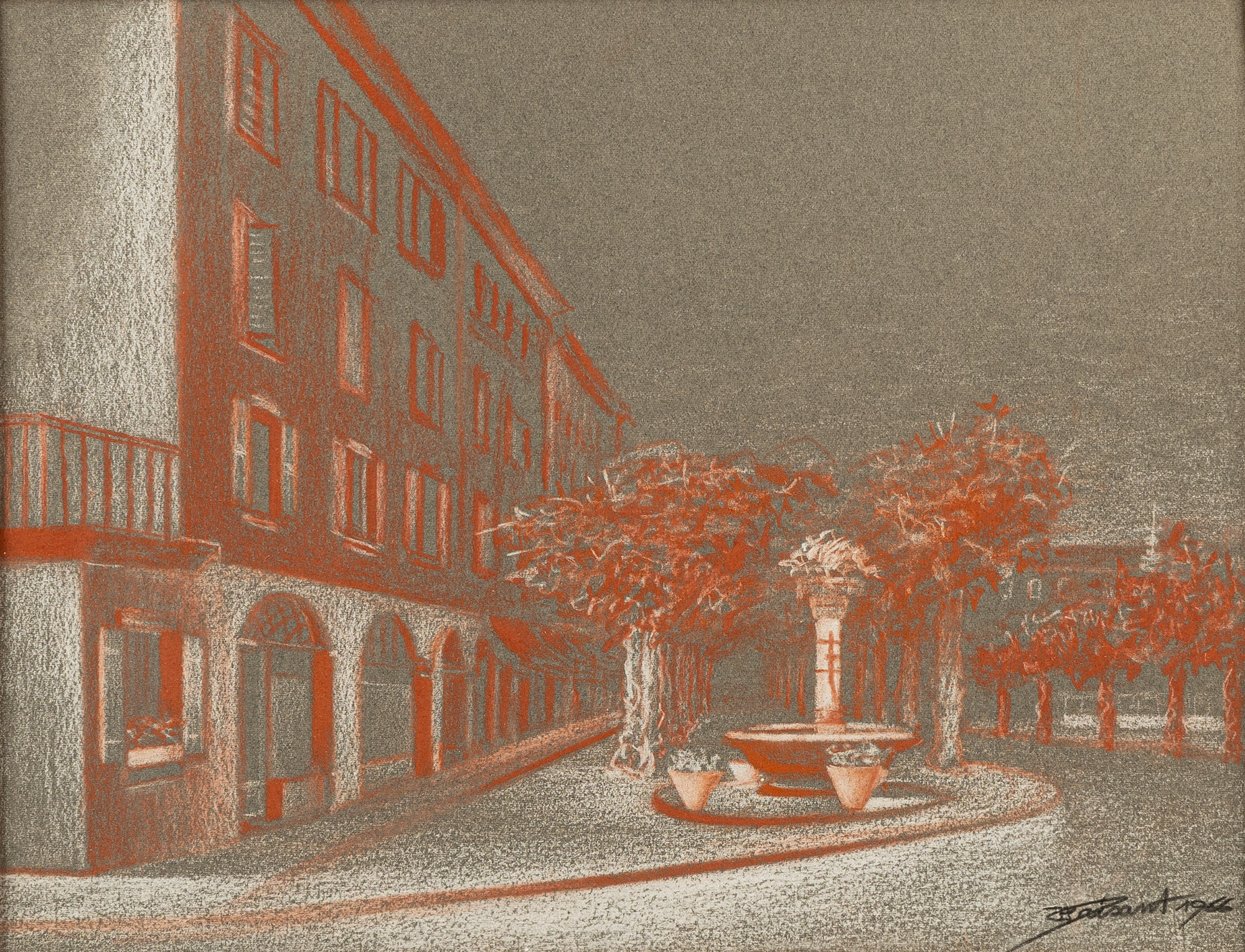 JPF-DS-039_Jean-Paul_Faisant_Place_centrale_II_Martigny_1966