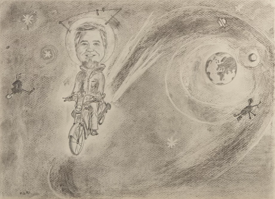 Jean-Paul_Faisant_dans_l_espace_par_Michele_Pittet